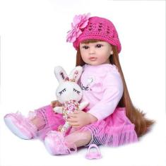 Imagem de Boneca Bebe Reborn Menina Silicone 60cm Bianca - Pro Baby