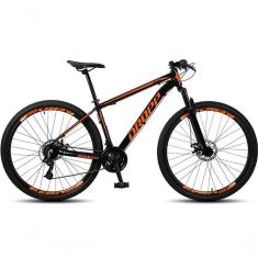 Imagem de Bicicleta Aro 29 Dropp Sw 24 Vel Câmbio Shimano Quadro Alumínio Mtb Preto + Laranja