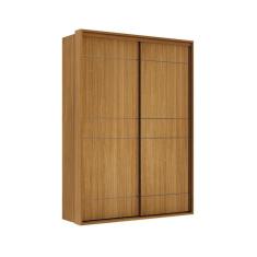 Imagem de Guarda-Roupa Solteiro Qualitá 100% MDF 2 PT 3 GV Freijó