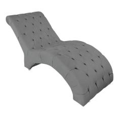 Imagem de Recamier Divã Espreguiçadeira Para Sala Cliníca Estética Talita Suede cinza