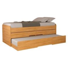 Imagem de Cama Bibox De Solteiro Com Cama Auxiliar E 2 Gavetas Camarú - Juliette