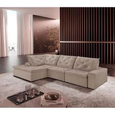 Imagem de Sofá Hércules Veludo 2 Módulos 90cm B25cm+Chaise 130cm Meu Sofá Online