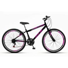 Imagem de Bicicleta Aro 26 KLS Sport Gold Rebaixado V-Brake Mtb 21V, Preto, Pink
