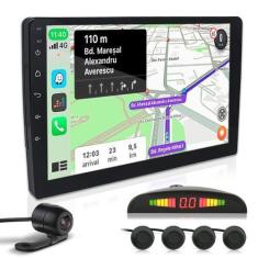 Imagem de Kit Multimídia 9 Polegadas + Câmera Ré + Sensor Ré Preto Fiat 500 2009