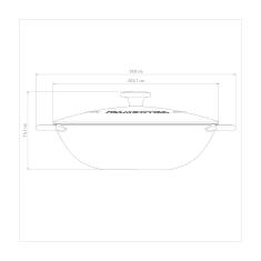 Imagem de Wok Tramontina Trento em Ferro Esmaltado com Revestimento Interno em Antiaderente Starflon Excellent 32 cm 5 L
