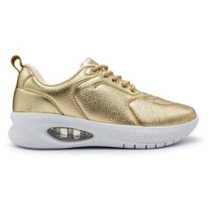 Imagem de Tênis Usaflex Feminino Em Couro Conforto Casual AL3601