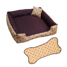 Imagem de Cama De Cachorro 70X70cm Cama G Pets Até 15Kg+ Tapetinho De Comedouros