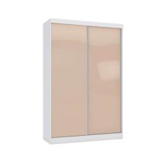 Imagem de Guarda Roupa 2 Portas de Correr e 2 Gavetas N571 Branco/Macadamia - Kappesberg