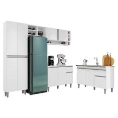 Imagem de Cozinha Modulada Vanessa Com Balcão Tatiane Sem Tampo - Ajl Móveis