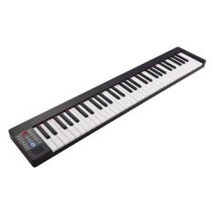 Imagem de XCPHGFM Piano eletrônico dobrável de 61 teclas Órgão eletrônico multifuncional Piano digital dobrável Teclado de piano sensível de 61 teclas com display LCD Bateria recarregável embutida Conectividad