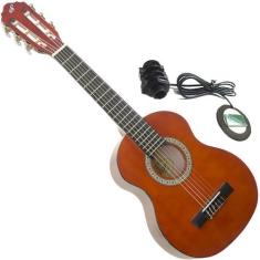 Imagem de Kit Violão Infantil Giannini Elétrico Canhoto Nylon Nr Nt