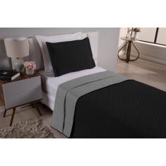 Imagem de Cobre Leito Solteiro Colcha Jogo Cama Arthur Dupla Face - Tapete Malha