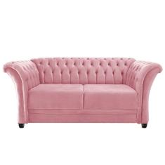Imagem de Namoradeira Chesterfield Sofia Suede Rosa Bebê