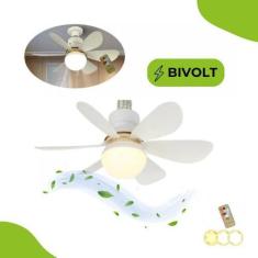 Imagem de Ventilador De Teto Silencioso Com Lâmpada Led 30W Bivolt - Dk