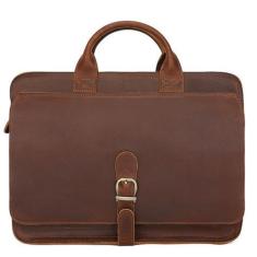 Imagem de Bolsa mensageiro de couro genuíno de 15,6 polegadas para laptop melhor bolsa de computador feita à mão para homens e mulheres, a