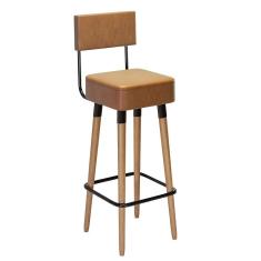 Imagem de Banqueta Alta Corano Caramelo Pés Palito