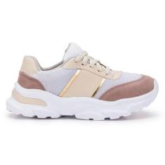 Imagem de Tênis Feminino Chunky Casual Lançamento - GuGi, Feminino, Off white, 3