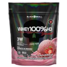 Imagem de REFIL POUCH WHEY 100% HD GOURMET 450G SORVETE MORANGO