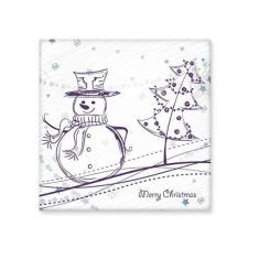 Imagem de Boneco de neve de Natal, desenho de árvore de floco de neve, azulejo de cerâmica, decalque brilhante, pedra adornada de tijolos
