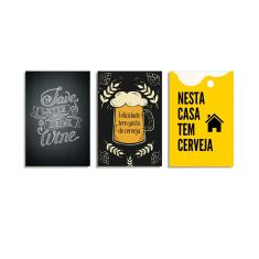 Imagem de Quadro Decorativo Bebidas Cerveja Churrasco Kits 3 Uni 029