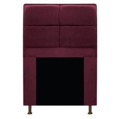 Imagem de Cabeceira Munique 90 cm Solteiro Suede Bordô AM Decor