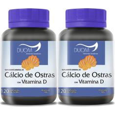 Imagem de Kit 2 Und Cálcio de Ostras Vitamina D 120cps 750mg Duom