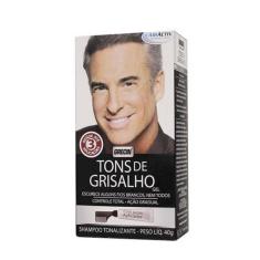 Imagem de Shampoo Tonalizante Grecin Tons De Grisalhos 40G Kit Com 5