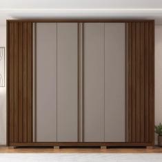 Imagem de Guarda Roupa Casal Grande 6 Portas 4 Gavetas Marrom Apollo