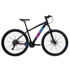 Imagem de   Bicicleta aro 29 Ksw Xlt 24v Câmbios Shimano Freios Hidráulicos Garfo com Suspensão - Preto\Pink\Azul