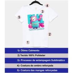 Imagem de Roupa De Criança Camiseta Infantil Game Fall Guys Kit 2 Peças