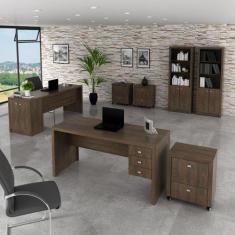 Imagem de Conjunto De Escritório Com Escrivaninha 08 Pç Cj18-030 Tecno Mobili