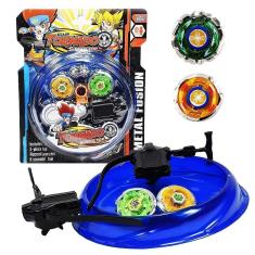 Imagem de Beyblade Metal Led Kit 4 Pião 2 Lançador Tornado Com Arena Bey Blade