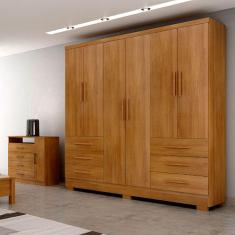 Imagem de Guarda Roupa Agata 6 Portas 6 Gavetas Com 6 Pés Cumaru