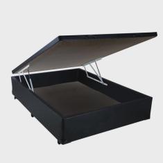 Imagem de Cama Box Baú Casal Black AColchões Preto 41x138x188