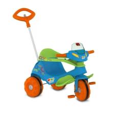 Imagem de Triciclo Bandeirante Passeio e Pedal Velobaby G2 Motoca Azul