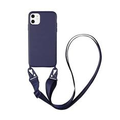 Imagem de Capa de telefone com cordão de silicone para iPhone 12 13 11 14 Pro Max 7Plus X XR XS Max Ultra Capa com alça de pescoço e cordão de colar transversal, T7, para 12 ou 12 Pro
