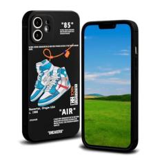 Imagem de CHBSHENG Capa de telefone legal para iPhone 11 para meninos homens design de rua estética à prova de choque basquete tênis esportes designer capas compatíveis com iPhone 11 preto