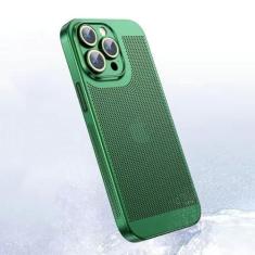 Imagem de Capa de telefone com dissipação de calor para iphone 15 14 11 12 13 Pro Max 14Plus XS Max Mini capa com borda galvanizada em favo de mel, verde, para iPhone 14 Pro