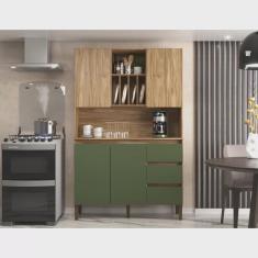 Imagem de Armário Kit Cozinha com 4 Portas, 3 Gavetas Ac4430