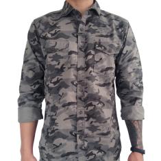 camisa feminina camuflada militar blusa manga longa