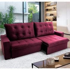 Imagem de Sofá 3 Lugares Hellen Azure Retrátil/Reclinável, Revestido em Tecido Veludo e 250 cm de Largura