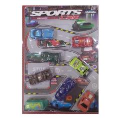 Imagem de Kit 8 Carrinhos Fricção Carros Sport Car