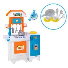 Imagem de Cozinha Infantil De Brinquedo Completa Grande Com Acessórios Sai Água 