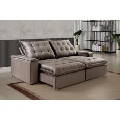 Imagem de Sofá Retrátil e Reclinável 2 Lugares Capuccino