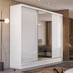 Imagem de Guarda Roupa Casal 3 Portas Plata Demóbile Branco