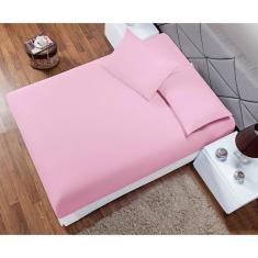 Imagem de Jogo De Lençol Solteiro Soft 2 Peças Fronha 180 Fio Rosa