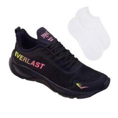Imagem de Kit Tênis Everlast Cave Runner Unissex + Par de M-Feminino