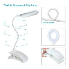Imagem de Luminária Pregador Mesa Usb Recarregável Led Presilha