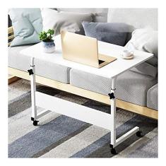 Imagem de SilteD Mesa de computador móvel sobre a cama Mesa de colo móvel, com rodízios, altura ajustável, adequada para quarto e sala de estar Mesa com rodas sobre a cama Cm