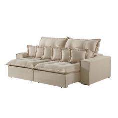 Imagem de Sofá 3 Lugares Retrátil E Reclinável Linho M-144 Martins - Martins Est